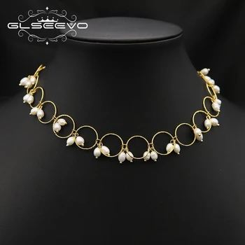 Glseevo Ожерелье из натурального Пресноводного Жемчуга для женщин, Ожерелье на шею, Подарки для мамы на новый год, роскошные качественные ювелирные изделия GN030