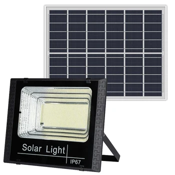 Солнечные прожекторы с дистанционным управлением 100 Вт Прожектор на солнечной энергии Наружный Водонепроницаемый IP67 Простой в использовании