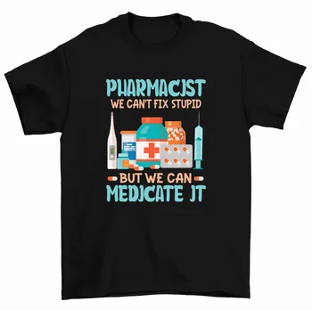 Аптекарь, которого мы не можем починить, Тупое лекарство, аптечная футболка, мужская, женская, с длинными рукавами