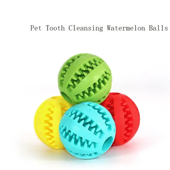 Игрушка для измельчения зубов домашних животных, Арбузный мяч, игрушка для измельчения зубов собак, Устойчивый к укусам, Протечка для чистки зубов, Шарик для жевания, Укус собаки