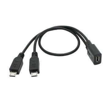 Кабель-Разветвитель Micro USB, Удлинитель-Разветвитель от 1 до 2 м, Зарядный Шнур T5EE