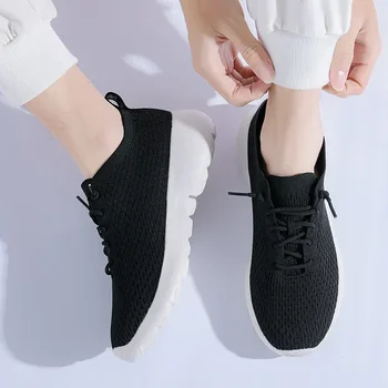More walking duozoulu/ мужская и женская спортивная повседневная обувь на мягкой подошве, легкая сетчатая обувь с низким берцем и ремнем для ходьбы