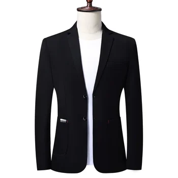 Высококачественный мужской блейзер в итальянском стиле, Элегантная мода, Высококлассный простой деловой повседневный мужской приталенный пиджак