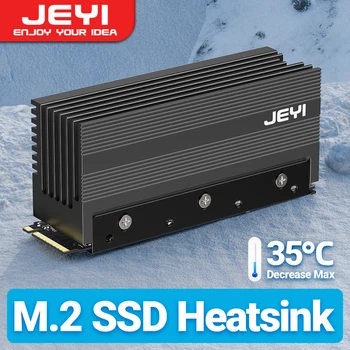 Охладитель радиатора SSD JEYI M.2 2280, сверхпрочный алюминиевый конвективный радиатор, пассивные радиаторы с ребрами, (максимальное снижение температуры на 35 ℃)