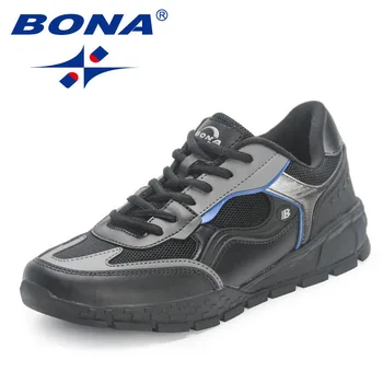 BONA 2023 Новая дизайнерская обувь для треккинга, походная обувь, мужские нескользящие дышащие кроссовки из высококачественной кожи с сеткой, мужские