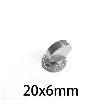 20x6 мм Неодимовый магнит N35 20 мм x6 мм круглые магниты Постоянные сильные Мощные магниты NdFeB 20 * 6 мм