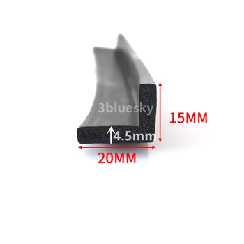 Изготовленный на Заказ Угол Из Вспененной Резины EPDM Corner Protecor Edge Encloser Shield Прокладка Для Предотвращения Столкновений L-Образная Прокладка 20x15 мм Черного цвета