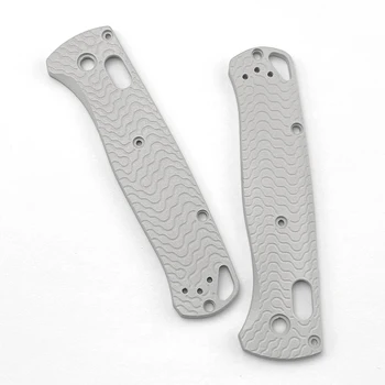 1 Пара ручек с хвостовиком из алюминиевого сплава с волнистым рисунком для складных ножей BM Bugout 535 Patch Accessories