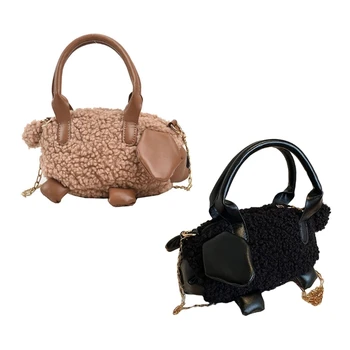 Плюшевая сумка подмышками для женщин, женская модная сумочка через плечо, мини-сумочка подмышками, стильная сумка, идеально подходящая для осени и зимы