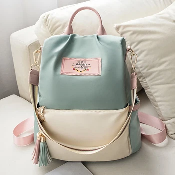 Оксфорд Женский 2024 Новый рюкзак Студенческий школьный ранец Корейская версия Рюкзак большой емкости для путешествий на открытом воздухе Противоугонный рюкзак