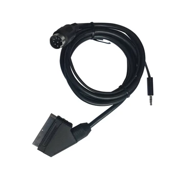 Никелированный для SEGA Genesis 1 штекер 3,5 мм, двухканальный scart AV-кабель 1,8 метра для NEO GEO