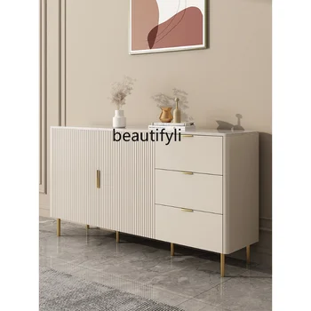 Буфетный шкаф из каменной плиты, шкафчик в доступном роскошном стиле, Современный минималистичный шкаф для гостиной, прихожей, прихожей на стене