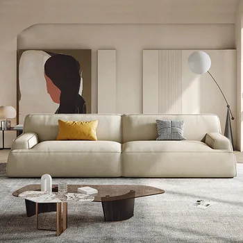 Ткань диван 2023 новые итальянские простой матовой замши U-образный мыть-бесплатное трех человек диван европейский стиль кресло мебель спальни