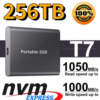 64 ТБ Портативный SSD T7 500 ГБ 1 ТБ 2 ТБ Внешний Диск Жесткий Диск Твердотельный Диск USB 3.2 Gen 2 Совместимый SSD Для Ноутбука Настольный PS5