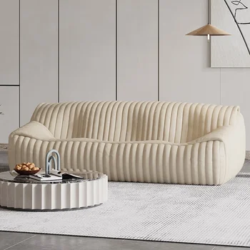 Nordic extrem einfache und ruhigen stil Nordic leder sofa kombination Togo raupe moderne einfache freizeit kleine haus typ