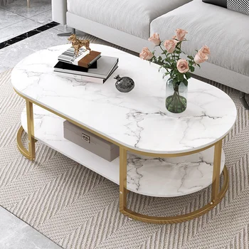 Белый журнальный столик в гостиной, современный Скандинавский роскошный Утюг, Низкий Мраморный столик для хранения покерной консоли, обеденный стол, мебель для дома