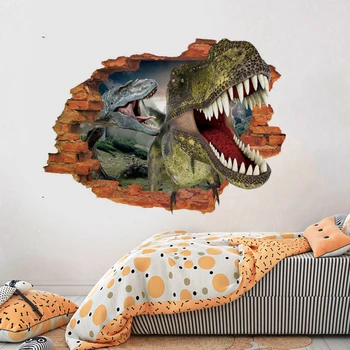 Наклейка на стену с динозавром из мультфильма 