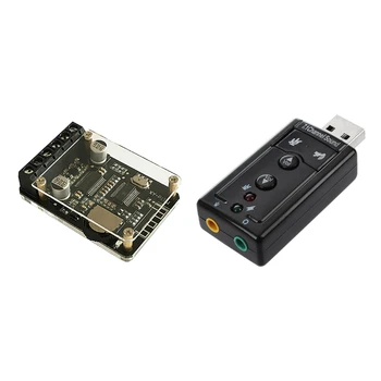 1 шт 7.1-канальный аудиоадаптер USB для внешней звуковой карты и 1 шт Модуль платы стереоусилителя звука Bluetooth
