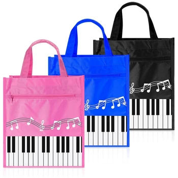 Сумка для ключей от пианино, 3 предмета, Маленькая сумка для фортепианной музыки, многоразовая сумка-тоут, сумка для покупок через плечо, сумка для книг, прочная сумка-тоут.
