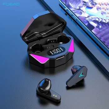 Наушники TWS Bluetooth 5.0, игровые гарнитуры, спортивные водонепроницаемые беспроводные наушники с низкой задержкой, наушники с шумоподавлением для геймеров