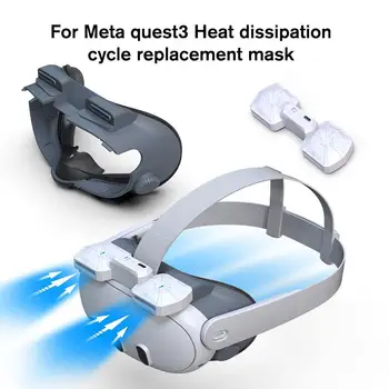 Для Meta Quest 3 Маска для лица с функцией циркуляции воздуха, сменная гарнитура виртуальной реальности, маска для интерфейса для лица с охлаждающим вентилятором Для аксессуаров Quest3