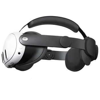 Для Meta Quest 3 VR Головной ремень, удобный головной убор с губкой, Регулируемое оголовье, аксессуары для виртуальной реальности-Черный