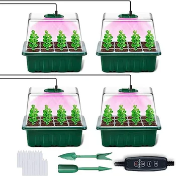 Новый инструмент для рассады с 12 отверстиями для внесения семян горшечное растение коробка для выращивания цветов с возможностью распространения света и запуска роста