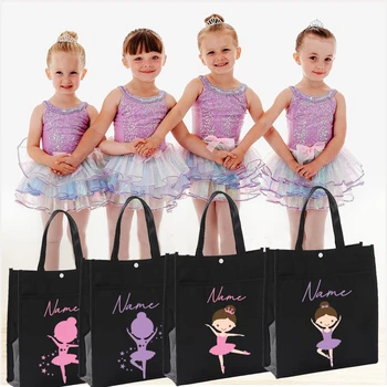 Индивидуальная сумка для балетных танцев, Балерина, Индивидуальные танцевальные сумки, Балерина, танцевальная сумка для малышей, подарочная сумка на День рождения