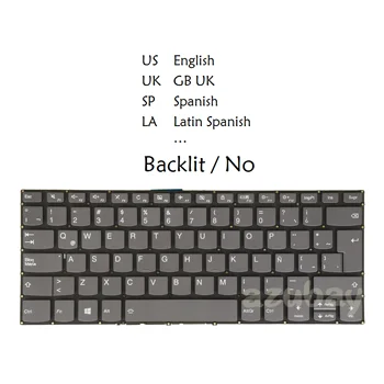 Испанская Клавиатура для ноутбука США Великобритании Lenovo Ideapad 3-14ADA05 3-14ARE05 3-14IGL05 3-14IIL05 3-14IJL05 3-14IML05 3-14ITL05 С подсветкой