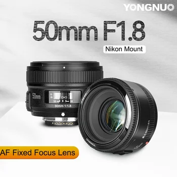 Yongnuo YN50mm F1.8N 50 ММ Объектив Для камеры С Автоматической фокусировкой Диафрагмы Для Nikon D7200 D5300 D5200 D750 D500 D800 D700 D3200 D3300 D5100