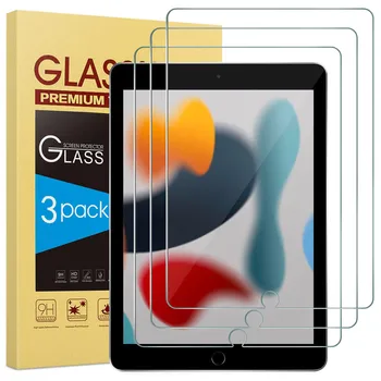 (3 упаковки) Закаленное стекло для Apple iPad 10.2 2019 2020 2021 Защитная пленка для экрана планшета 7-го, 8-го, 9-го поколения с защитой от царапин