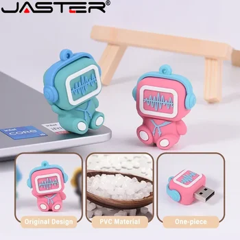 Мультяшная Кукла JASTER USB Флэш-Накопитель 128 ГБ Высокоскоростной Флеш-Накопитель 64 ГБ Розовый Музыкальный Мозг Memory Stick 32 ГБ U-Диск Реальной Емкости Подарок
