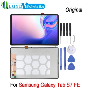 ЖК-Экран Для Samsung Galaxy Tab S7 FE SM-T730/SM-T736B Планшет ЖК-Дисплей и Дигитайзер Полная Сборка Ремонт Запасных Частей