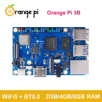 Оранжевый Pi 3B 2 ГБ 4 ГБ 8 ГБ Оперативной ПАМЯТИ DDR4 RK3566 WiFi BT SBC Одноплатный Мини-ПК Четырехъядерный 64-разрядный Алюминиевый корпус