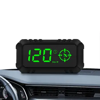 HUD Спидометр GPS HUD Автомобильный GPS-дисплей GPS Цифровой спидометр с адаптивным датчиком освещенности Дизайн большого экрана Компактный размер
