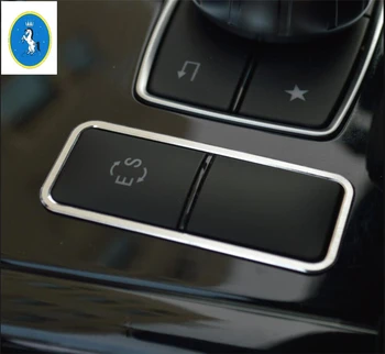 Центральная Средняя кнопка управления ES Декор Рамка Накладка для Mercedes Benz C Class W204 2011 2012 2013 Металлические Автомобильные аксессуары