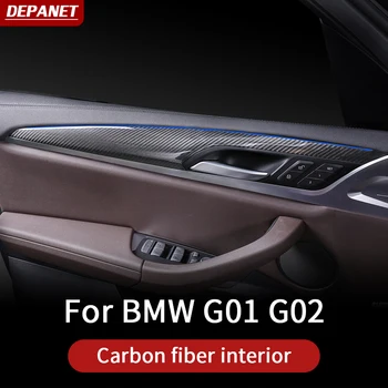 отделка из углеродного волокна для BMW серии G01 X3 G02 X4 2018-2022 розетка дверной панели Мультимедийные аксессуары для интерьера