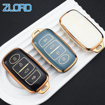 Чехол для автомобильного пульта дистанционного управления из ТПУ с 4 Кнопками для Perodua Ativa Myvi Alza Veloz Auto Keychain Protector Аксессуары