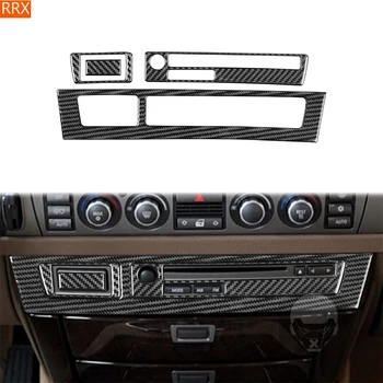 Центральная рамка панели переменного тока CD Радио, Наклейка из углеродного волокна Для BMW 7 Серии E65 E66 2002-2008 Аксессуары для украшения интерьера автомобиля