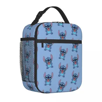 Disney Stitch Изолированные Сумки Для Ланча Большой Контейнер Для Ланча Сумка-Холодильник Tote Lunch Box College Outdoor Bento Bag