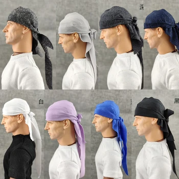 Однотонный модный мужской аксессуар для фигурки в масштабе 1/6, головной платок в стиле хип-хоп, модель шарфа для фигурки 12 дюймов