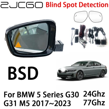 ZJCGO Автомобильная BSD Радарная Система Предупреждения Об Обнаружении Слепых зон Предупреждение О Безопасности Вождения для BMW 5 Серии G30 G31 M5 2017 ~ 2023