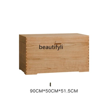 Ящик для хранения бревен из вишневого дерева, массивный деревянный ящик