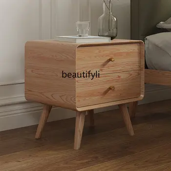 Мебель в японском стиле из цельного дерева прикроватный шкафчик современный минималистский спальня тумбочка Нордик Ясень комод мебель