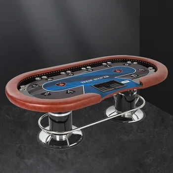 Игровой стол Коричневый подлокотник стол для техасского Холдема USB зарядка изготовленный на заказ стол для клубных фишек Depu table