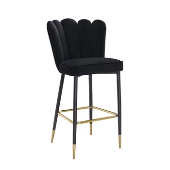 Оптовая продажа, современный простой высокий барный стул, домашняя реклама, легкая роскошная ткань с высокой спинкой, высокий барный стул