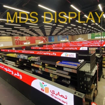MDS p1.25 300*60mm Clear Easy Control Розничная Реклама Smart Стеллаж для выставки товаров супермаркета SMD Led Shelf Screen Signages Ariaa