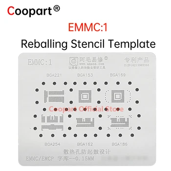 база данных шрифтов Японский Стальной Трафарет для BGA 153 162 169 186 221 254 BGA EMCP/EMMC Reballing Planting Tin Net Инструменты для Ремонта Деталей