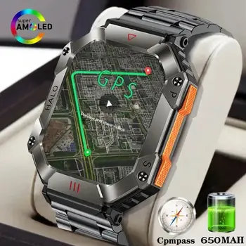 2023 Военный компас GPS Смарт-часы для Xiaomi Android Ftiness Watch IP68 Водонепроницаемый аккумулятор 650 мАч Bluetooth Мужские смарт-часы