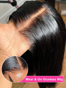 Прямые парики из человеческих волос с кружевом спереди 13x4 HD, носите и пользуйтесь Бесклеевым париком, Бразильский Бесклеевой парик с кружевом спереди для женщин в продаже